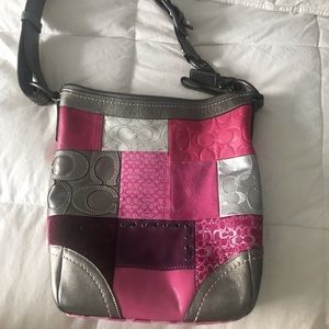 Coach vintage leather patchwork shoulder bag